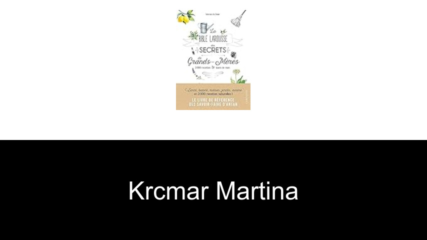 livres de Krcmar Martina