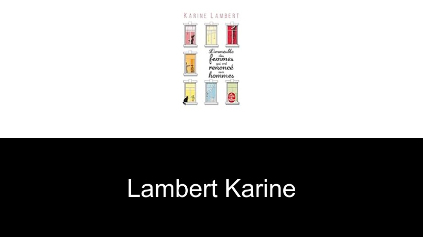 livres de Lambert Karine