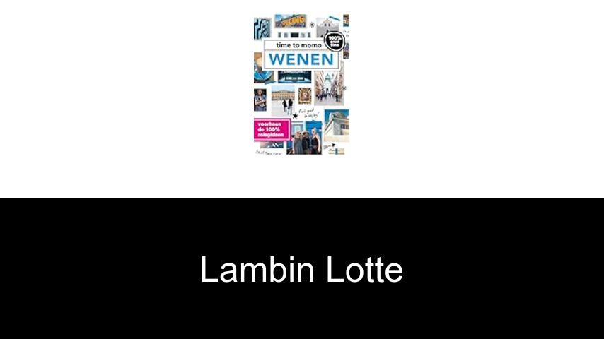 livres de Lambin Lotte
