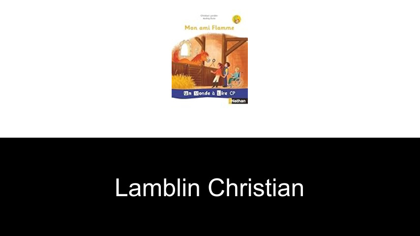 livres de Lamblin Christian