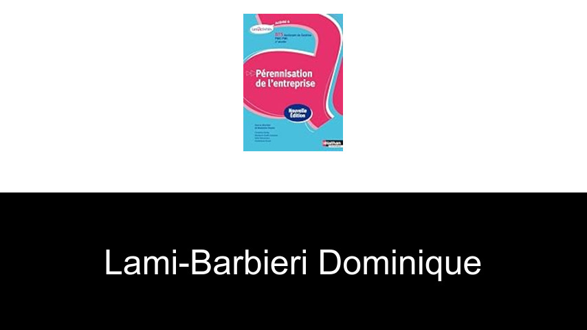livres de Lami-Barbieri Dominique