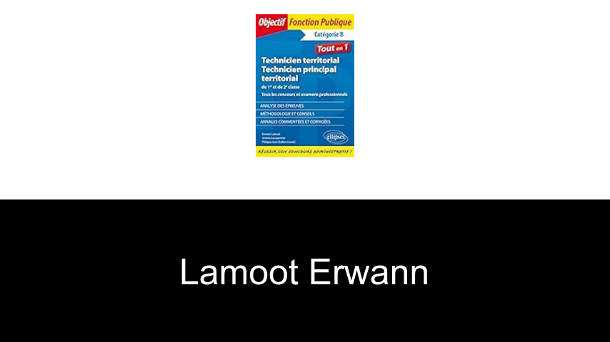 livres de Lamoot Erwann