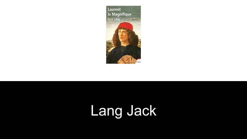 livres de Lang Jack