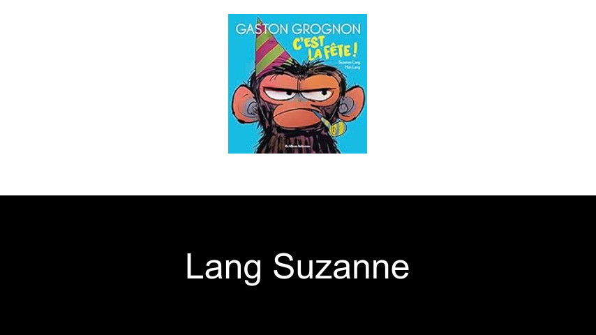 livres de Lang Suzanne