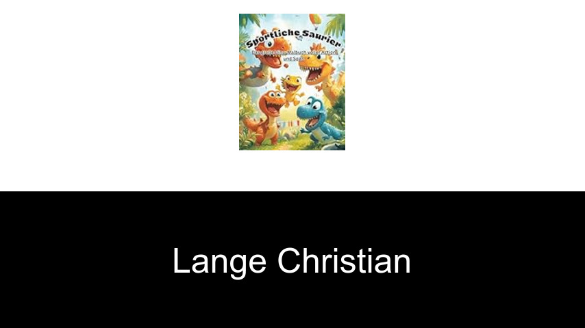 livres de Lange Christian