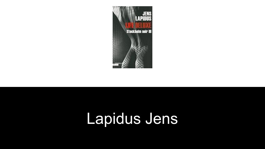 livres de Lapidus Jens