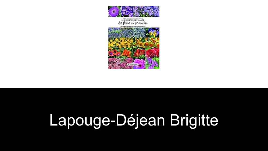livres de Lapouge-Déjean Brigitte