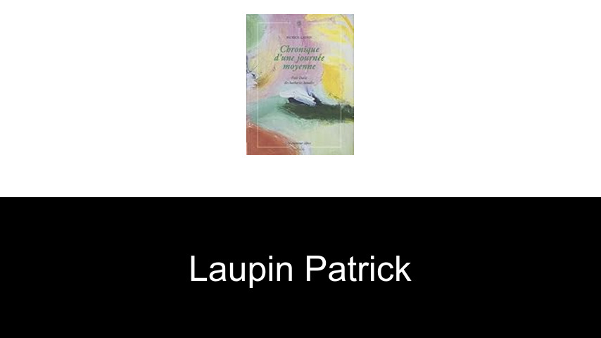 livres de Laupin Patrick