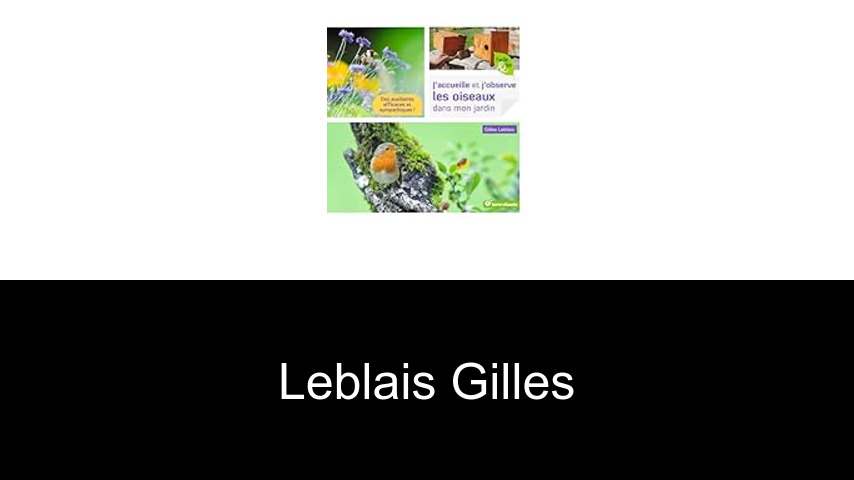 livres de Leblais Gilles