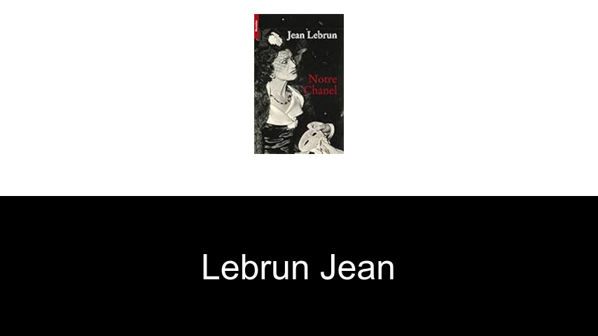 livres de Lebrun Jean