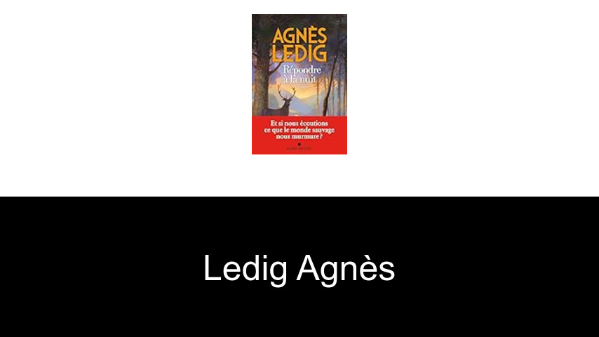 livres de Ledig Agnès
