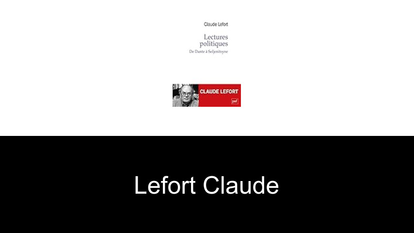 livres de Lefort Claude