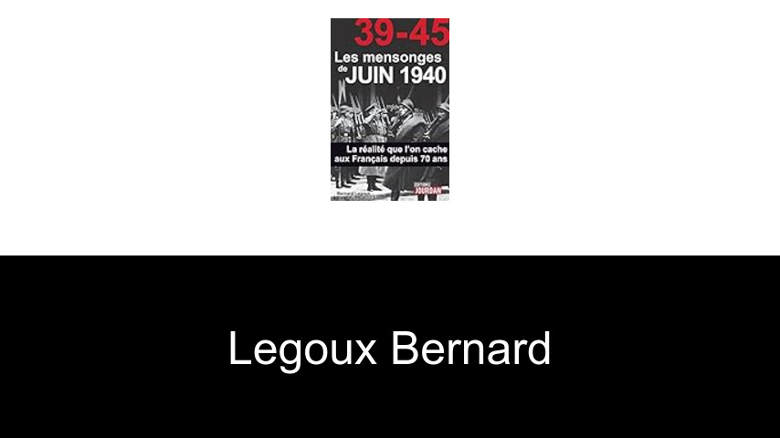 livres de Legoux Bernard