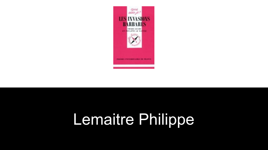 livres de Lemaitre Philippe