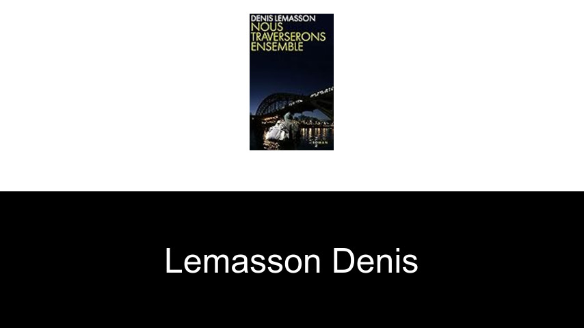 livres de Lemasson Denis
