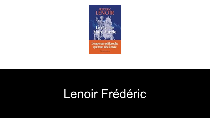 livres de Lenoir Frédéric