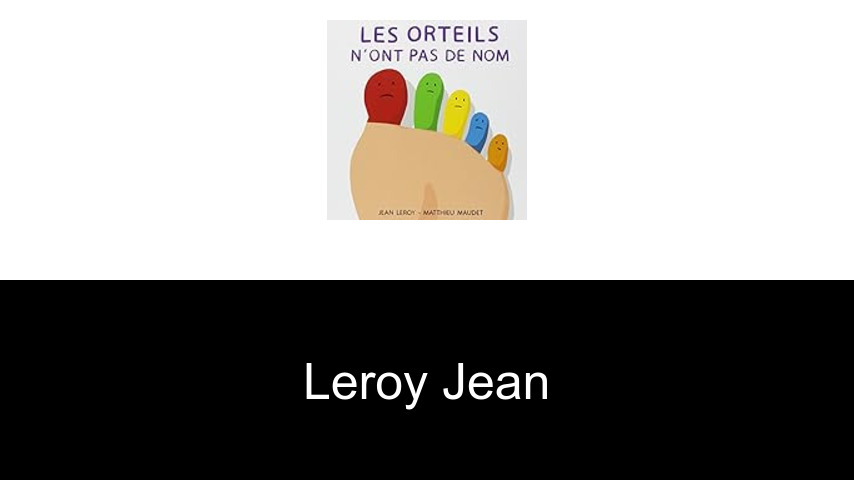 livres de LEROY Jean
