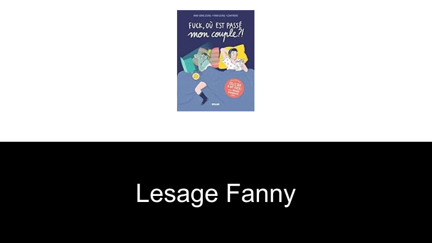 livres de Lesage Fanny