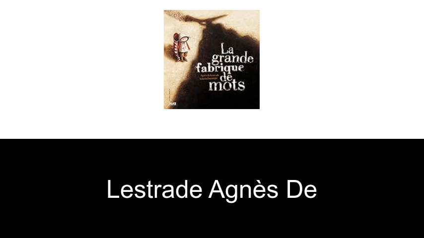 livres de Lestrade Agnès de
