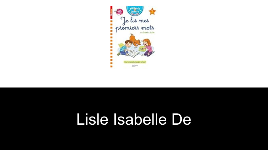 livres de Lisle Isabelle de