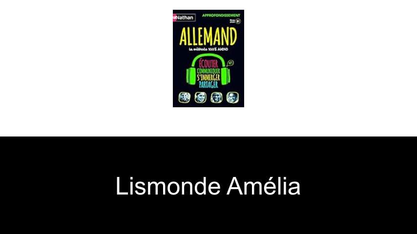 livres de Lismonde Amélia