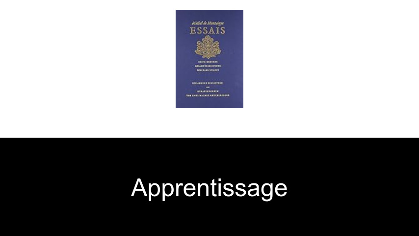 apprentissage