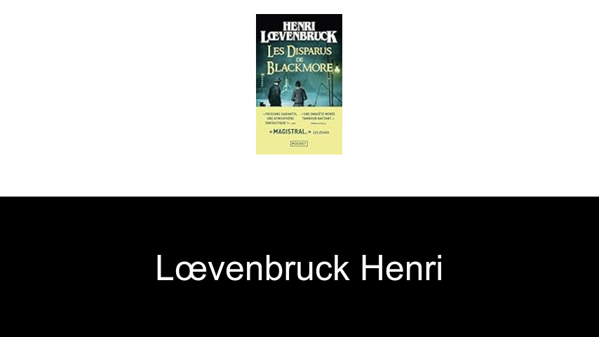 livres de Loevenbruck Henri