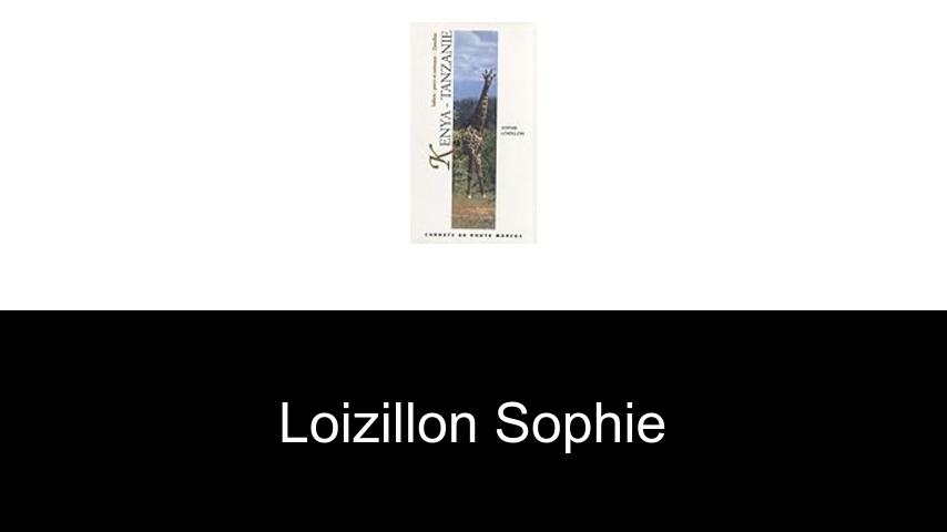 livres de Loizillon Sophie