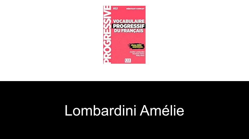 livres de Lombardini Amélie