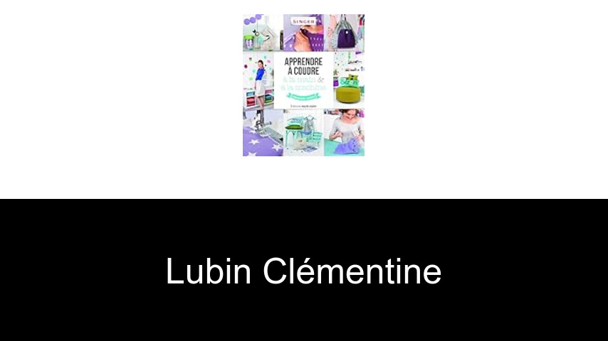 livres de Lubin Clémentine