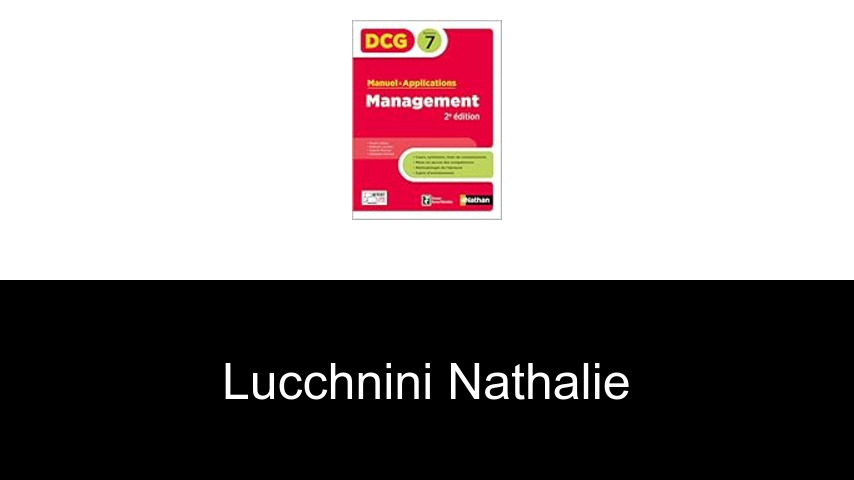 livres de Lucchnini Nathalie