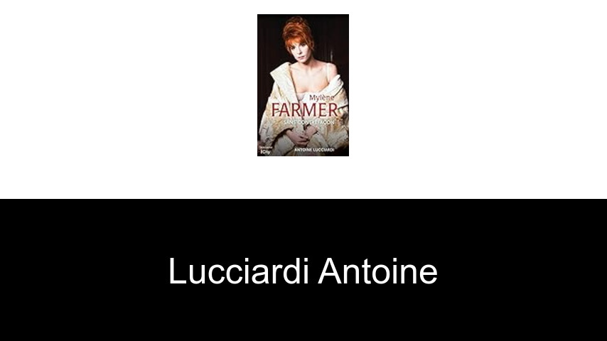 livres de Lucciardi Antoine