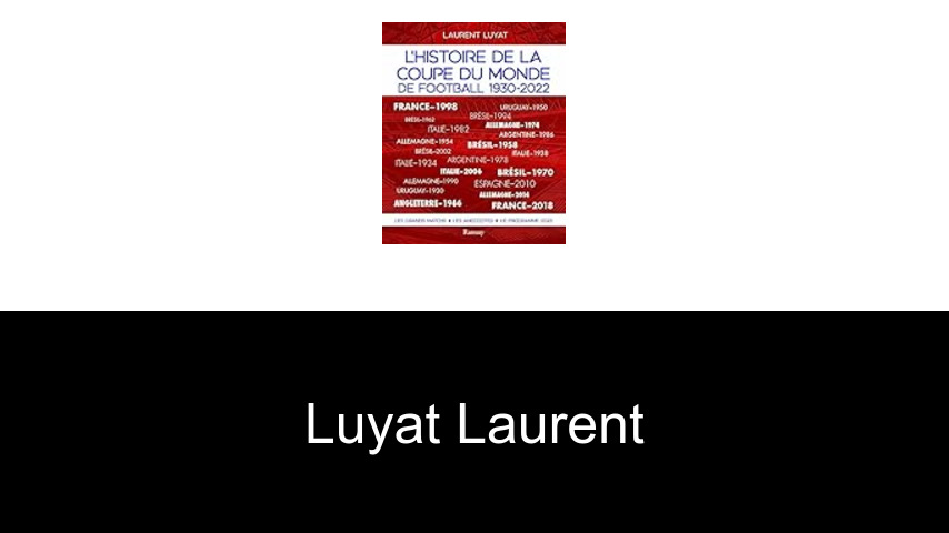 livres de Luyat Laurent