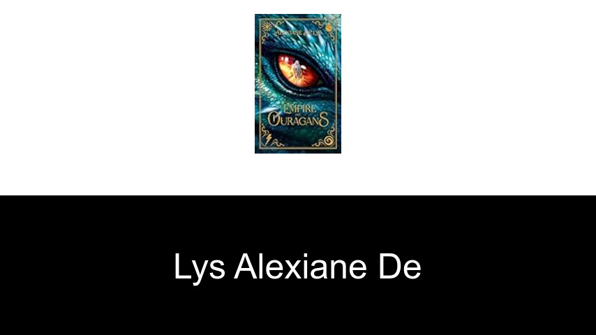 livres de Lys Alexiane de