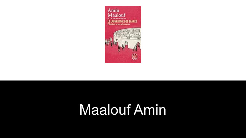livres de Maalouf Amin