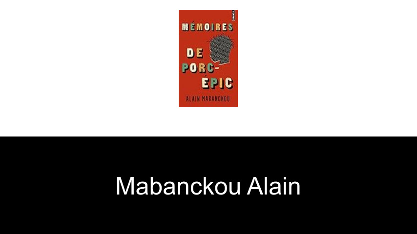 livres de Mabanckou Alain