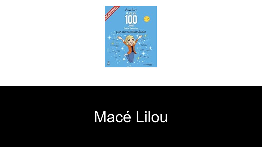 livres de Macé Lilou