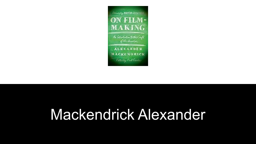 livres de Mackendrick Alexander