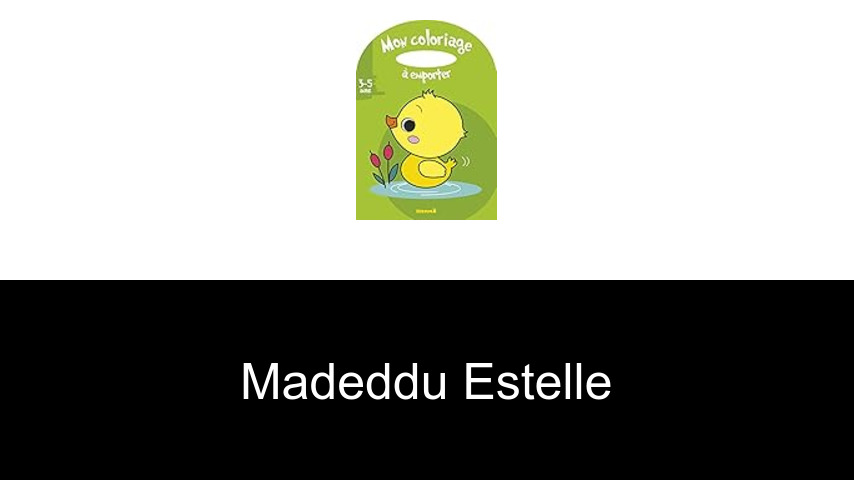 livres de Madeddu Estelle