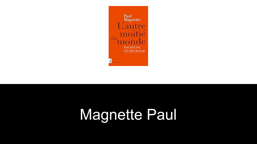 livres de Magnette Paul