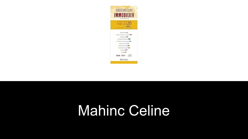 livres de MAHINC CELINE