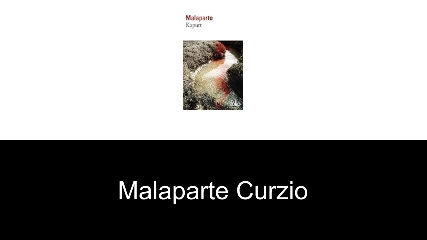 livres de Malaparte Curzio