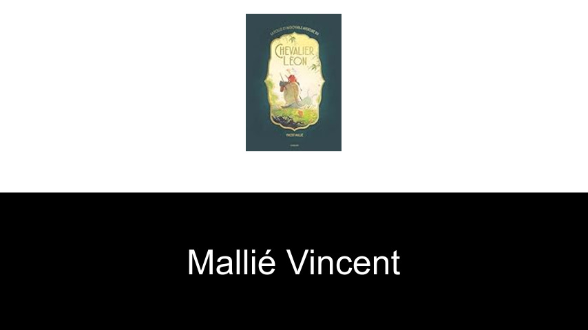 livres de Mallié Vincent