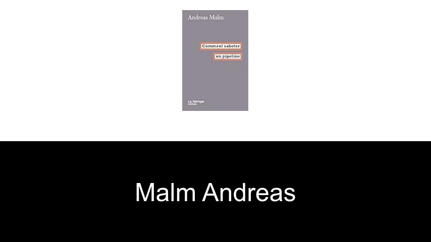 livres de Malm Andreas