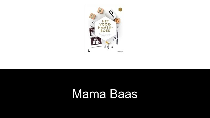 livres de Mama Baas