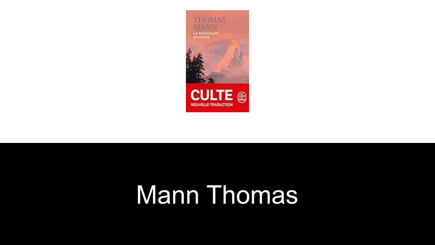 livres de Mann Thomas