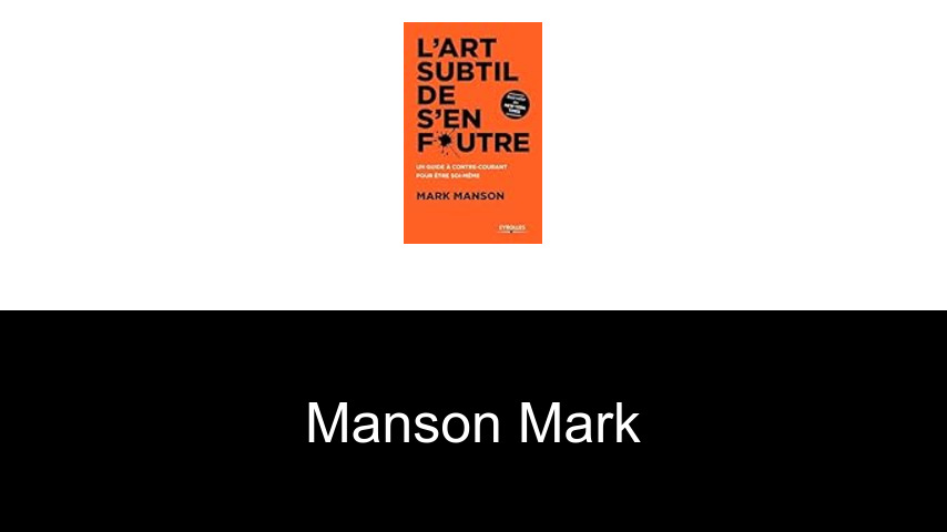 livres de Manson Mark