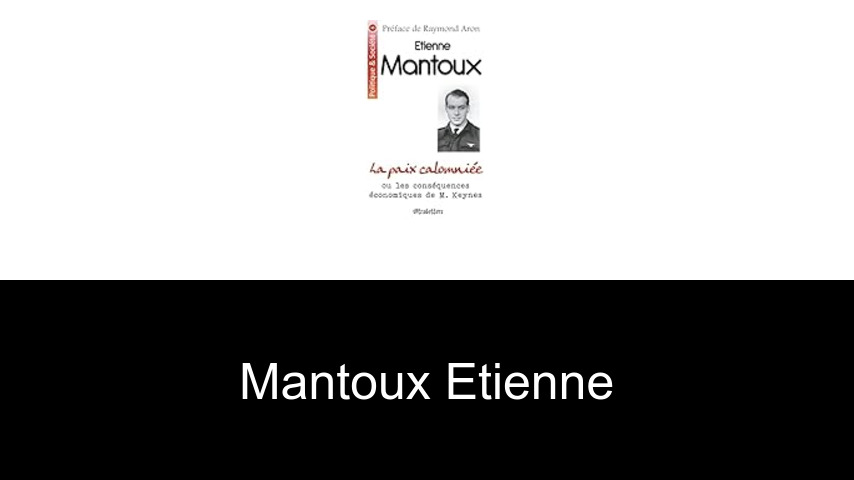livres de Mantoux Etienne