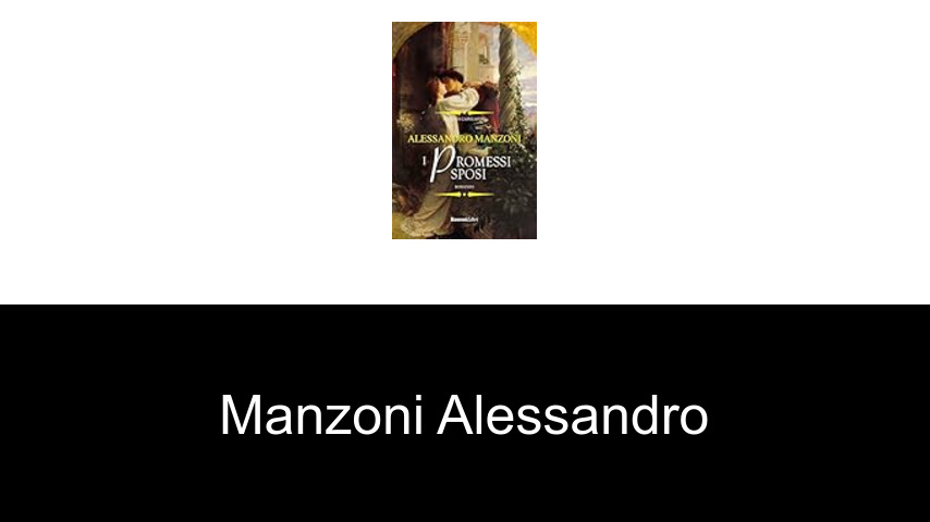 livres de Manzoni Alessandro