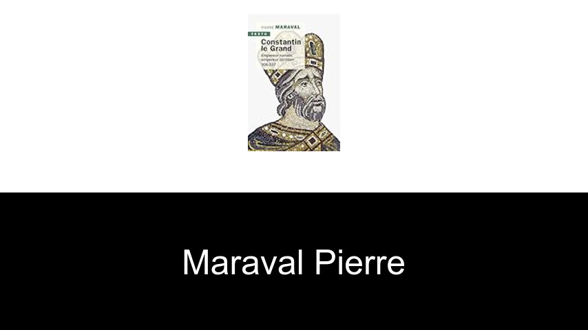 livres de Maraval Pierre